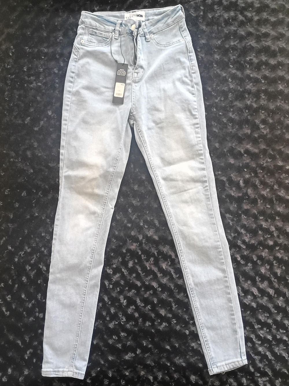 Fashion Nova Light Blue High-Rise Skinny Jeans